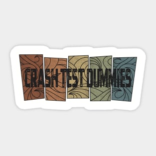 Crash Test Dummies - Retro Pattern Sticker